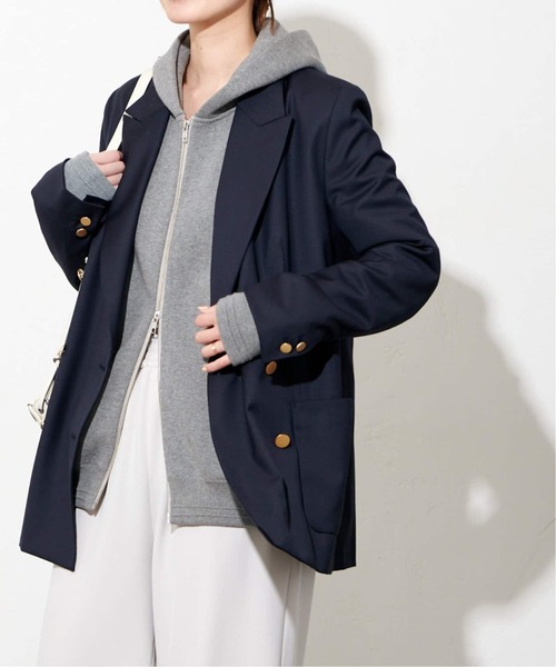 ジャーナルスタンダード　ダブルニットフーディー　ブラック　38 【新品】 追加2》ダブルニットフーディ（カーディガン）｜JOURNAL STANDARD