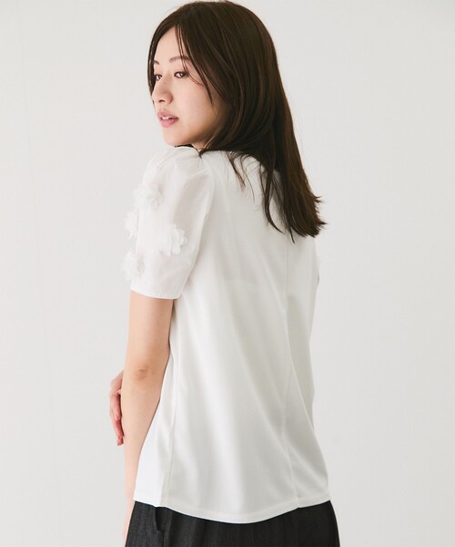 Jayro（ジャイロ）の「花モチーフ使いプルオーバー（Tシャツ/カットソー・レディース・ホワイト系その他/ブラック・M）」の21枚目の写真