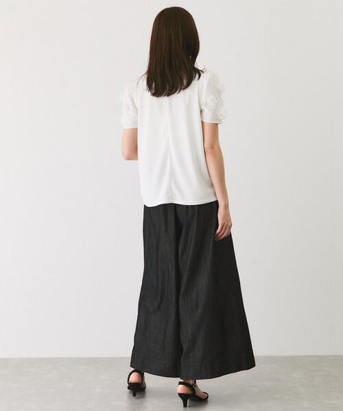 Jayro（ジャイロ）の「花モチーフ使いプルオーバー（Tシャツ/カットソー・レディース・ホワイト系その他/ブラック・M）」の14枚目の写真