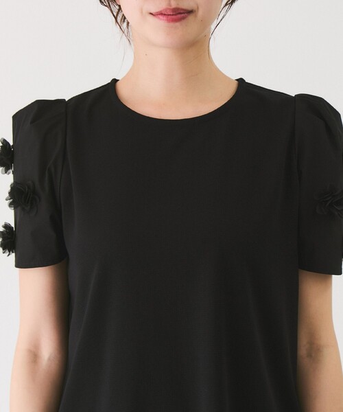 Jayro（ジャイロ）の「花モチーフ使いプルオーバー（Tシャツ/カットソー・レディース・ホワイト系その他/ブラック・M）」の12枚目の写真