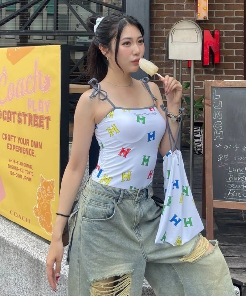 ご依頼者形状商品　ピーチスキン素材　SWIMWEAR Peachオリジナルpaanibag Peach in the morning - Peach公式
