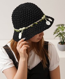 1111clothing（ワンフォークロージング）の「フラワー ストローハット / Flower Straw Hat（ハット）」