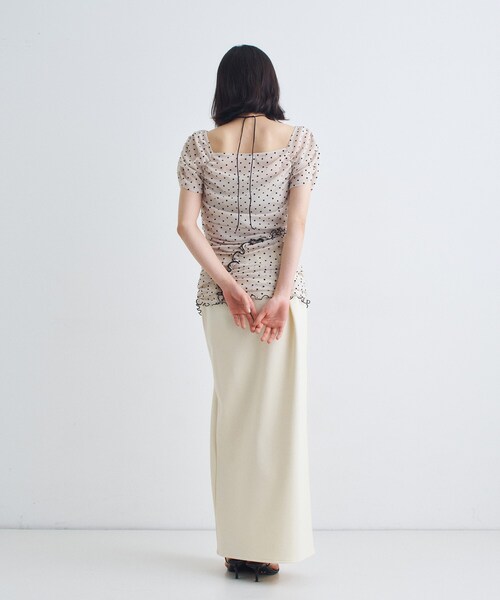 CODE A(コードエー)の「◆tulle dot mini dress(シャツ/ブラウス・レディース・アイボリー系5/ネイビー系5・00)」の12枚目の写真
