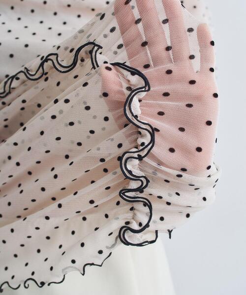 CODE A(コードエー)の「◆tulle dot mini dress(シャツ/ブラウス・レディース・アイボリー系5/ネイビー系5・00)」の13枚目の写真