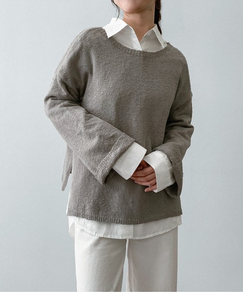 on:nue】[着用動画あり！/選べる4色展開] エアリーシアーニット