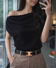 THEODORIC.dy（セオドリックディ）の「アシンメトリードレープトップス（Tシャツ/カットソー）」