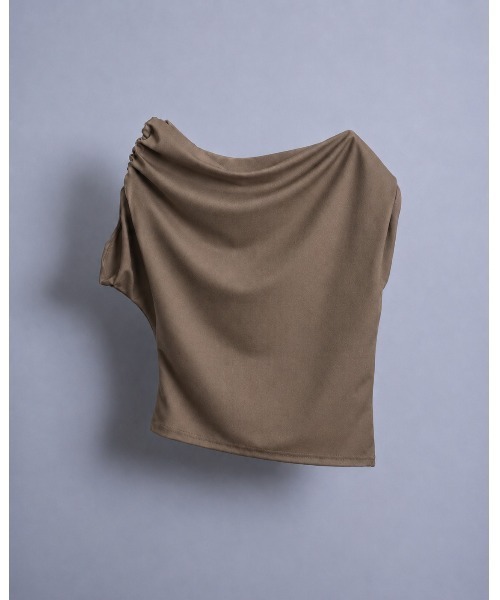 THEODORIC.dy(セオドリックディ)の「アシンメトリードレープトップス(Tシャツ/カットソー・レディース・ブラック/アイボリー/ダークベージュ・FREE)」の21枚目の写真