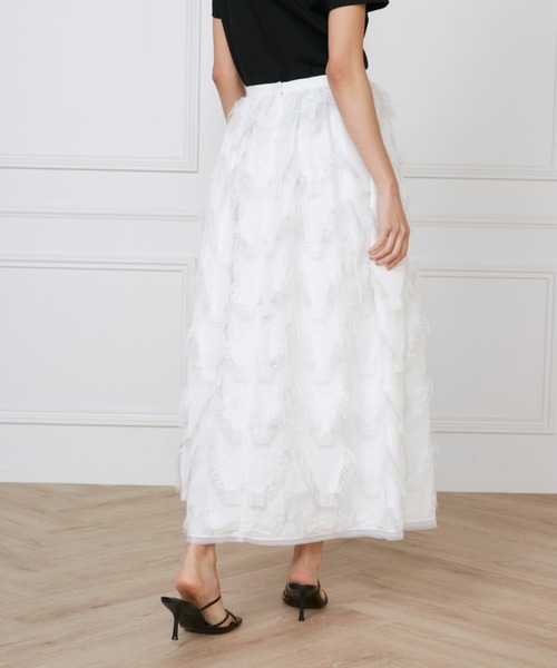 INED（イネド）の「ハンドカットジャガードギャザースカート《la veille by SUPERIOR CLOSET》（スカート・レディース・ブラック/オフホワイト・9号/7号/11号）」の15枚目の写真