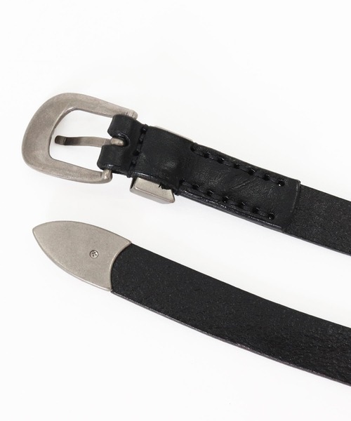 Magine（マージン）の「mko12994-Minimal Leather Belt レザーベルト（ベルト・メンズ・ブラウン/ブラック・FREE）」の3枚目の写真