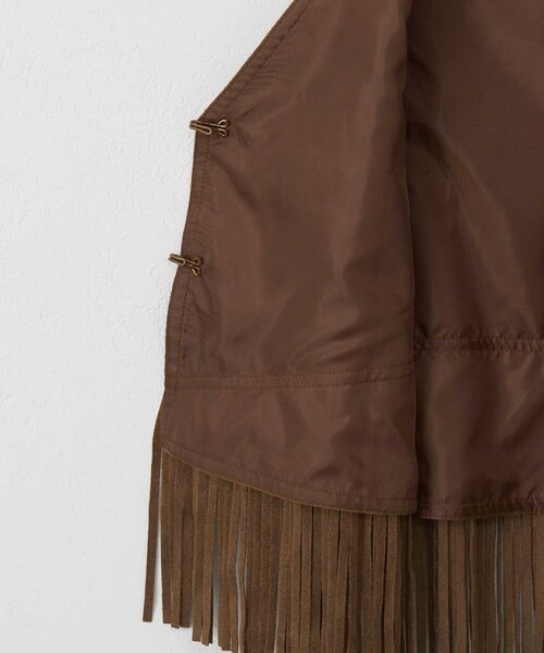 フェイクスエードフリンジベスト（ベスト）｜DISCOAT（ディスコート