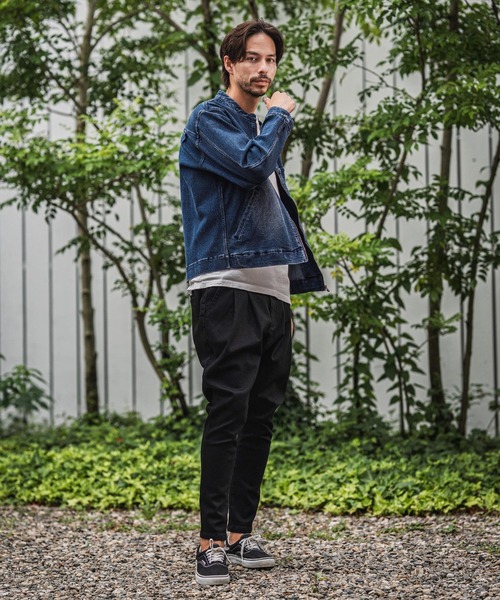 CAMBIO（カンビオ）の「mj10946-ストレッチデニムシングルライダースジャケット（ライダースジャケット・メンズ・ブラック/ネイビー/ブルー・M/L/XL）」の11枚目の写真