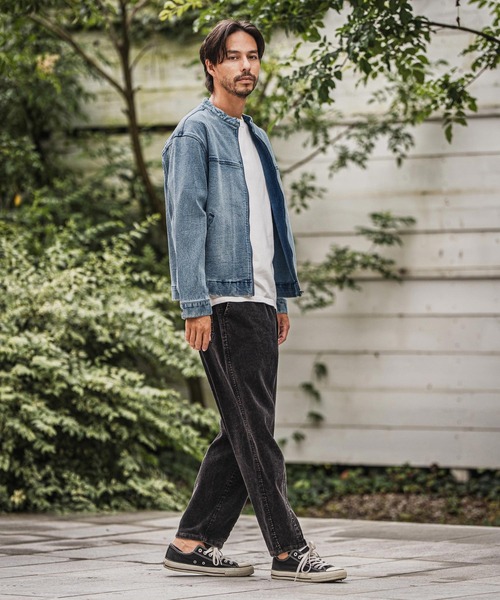 CAMBIO（カンビオ）の「mj10946-ストレッチデニムシングルライダースジャケット（ライダースジャケット・メンズ・ブラック/ネイビー/ブルー・M/L/XL）」の15枚目の写真