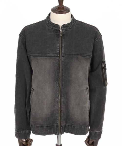 CAMBIO（カンビオ）の「mj10946-ストレッチデニムシングルライダースジャケット（ライダースジャケット・メンズ・ブラック/ネイビー/ブルー・M/L/XL）」の16枚目の写真