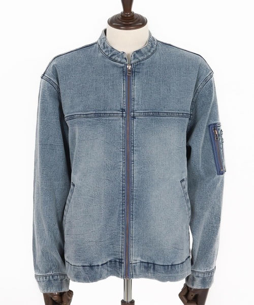 CAMBIO（カンビオ）の「mj10946-ストレッチデニムシングルライダースジャケット（ライダースジャケット・メンズ・ブラック/ネイビー/ブルー・M/L/XL）」の17枚目の写真