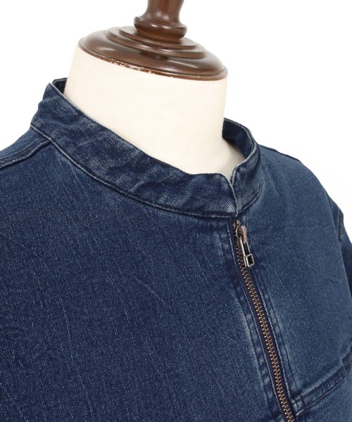 CAMBIO（カンビオ）の「mj10946-ストレッチデニムシングルライダースジャケット（ライダースジャケット・メンズ・ブラック/ネイビー/ブルー・M/L/XL）」の20枚目の写真