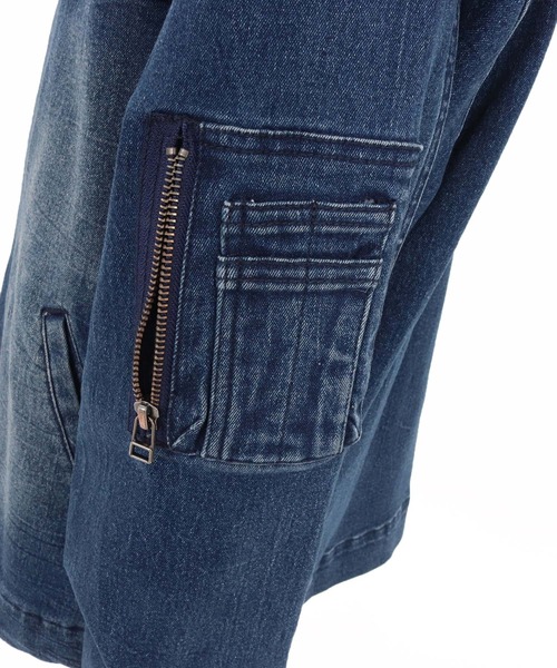 CAMBIO（カンビオ）の「mj10946-ストレッチデニムシングルライダースジャケット（ライダースジャケット・メンズ・ブラック/ネイビー/ブルー・M/L/XL）」の22枚目の写真