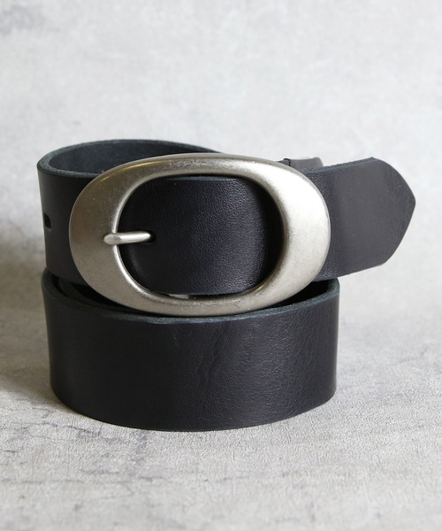 ８(eight)（エイト）の「ITALY LEATHER 40ｍｍオーバルバックルレザーベルト（ベルト・メンズ・ブラック/ブラウン・FREE）」の2枚目の写真