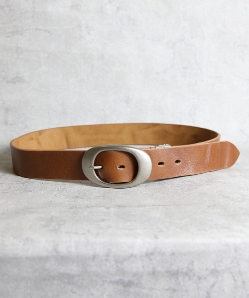 ８(eight)（エイト）の「ITALY LEATHER 40ｍｍオーバルバックルレザーベルト（ベルト・メンズ・ブラック/ブラウン・FREE）」の4枚目の写真