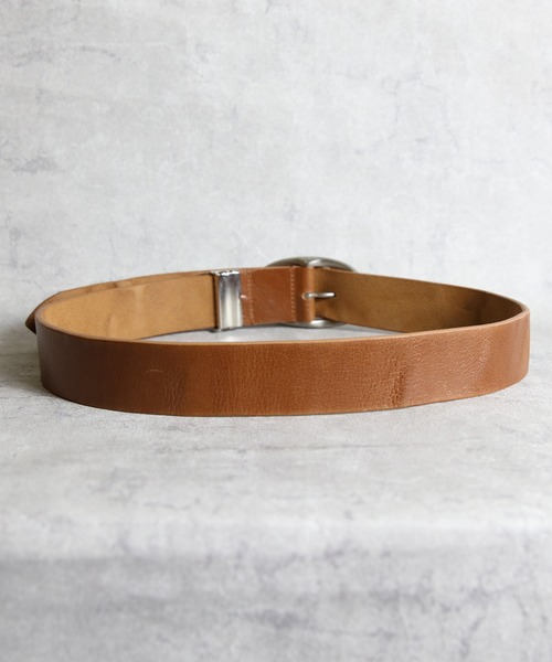 ８(eight)（エイト）の「ITALY LEATHER 40ｍｍオーバルバックルレザーベルト（ベルト・メンズ・ブラック/ブラウン・FREE）」の6枚目の写真