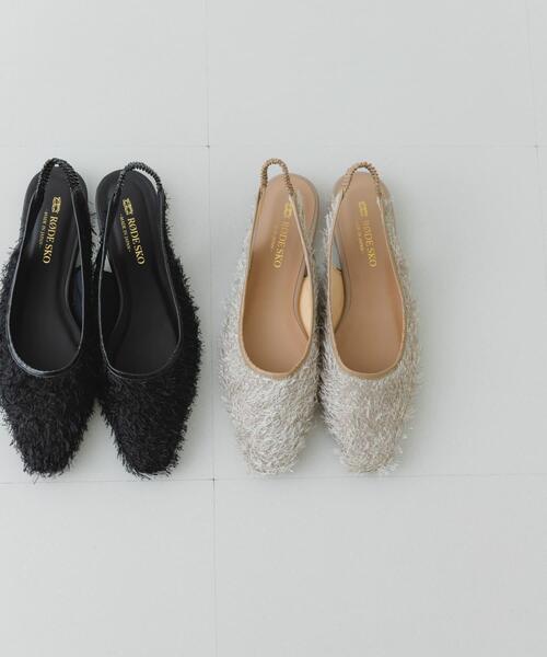 RODE SKO（ロデスコ）の「『MADE IN JAPAN』ヘアリーバックストラップミュール（その他シューズ・レディース・ベージュ/ブラック・36/37/38）」の8枚目の写真