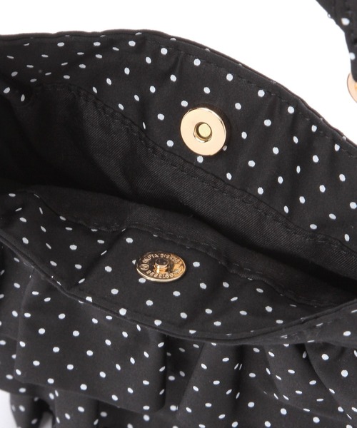 tiny tiny（ティニーティニー）の「フリルギャザーショルダーバッグ[tiny tiny(ティニーティニー)]（ショルダーバッグ・レディース・ブラック/その他1/グリーン・0）」の7枚目の写真