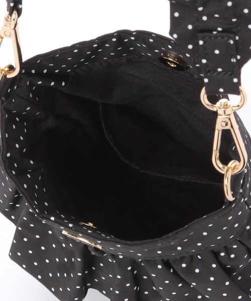 tiny tiny（ティニーティニー）の「フリルギャザーショルダーバッグ[tiny tiny(ティニーティニー)]（ショルダーバッグ・レディース・ブラック/その他1/グリーン・0）」の8枚目の写真