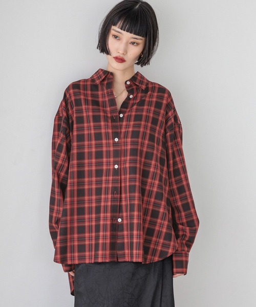 セール】アソートチェックBIGシャツ 525629（シャツ/ブラウス