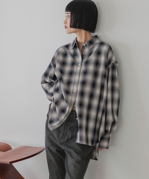 LOWRYS FARM（ローリーズファーム）の「アソートチェックBIGシャツ