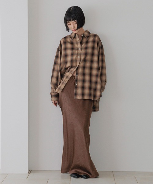 LOWRYS FARM（ローリーズファーム）の「アソートチェックＢＩＧシャツ  525629（シャツ/ブラウス・レディース・ブラック/ブラウン/ブルー/レッド/グリーン/ブルー系その他・FREE）」の8枚目の写真