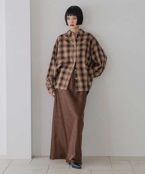 LOWRYS FARM（ローリーズファーム）の「アソートチェックＢＩＧシャツ  525629（シャツ/ブラウス・レディース・ブラック/ブラウン/ブルー/レッド/グリーン/ブルー系その他・FREE）」の9枚目の写真