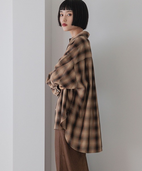 LOWRYS FARM（ローリーズファーム）の「アソートチェックＢＩＧシャツ  525629（シャツ/ブラウス・レディース・ブラック/ブラウン/ブルー/レッド/グリーン/ブルー系その他・FREE）」の11枚目の写真