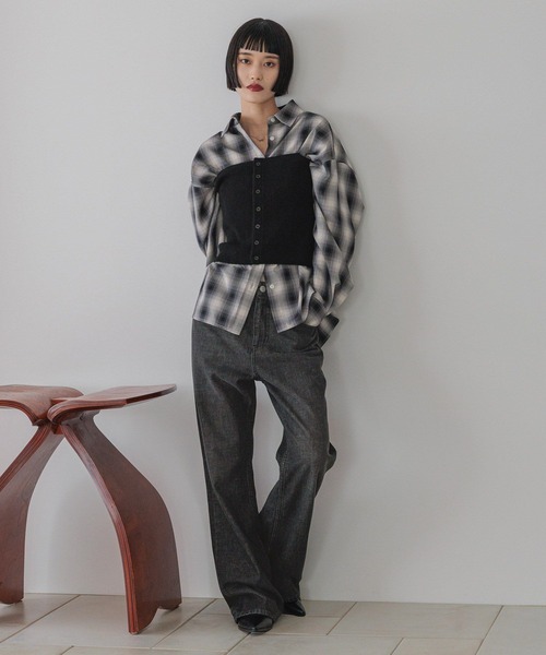 LOWRYS FARM（ローリーズファーム）の「アソートチェックＢＩＧシャツ  525629（シャツ/ブラウス・レディース・ブラック/ブラウン/ブルー/レッド/グリーン/ブルー系その他・FREE）」の12枚目の写真