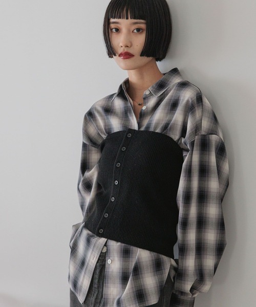 LOWRYS FARM（ローリーズファーム）の「アソートチェックＢＩＧシャツ  525629（シャツ/ブラウス・レディース・ブラック/ブラウン/ブルー/レッド/グリーン/ブルー系その他・FREE）」の17枚目の写真