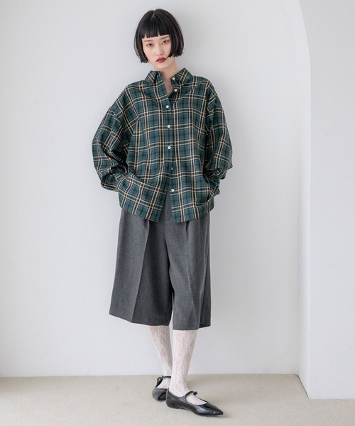 新品　アソートデニムBIGシャツ　グレー　LOWRYS FARM アソートデニムBIGシャツ 289022（シャツ/ブラウス）｜LOWRYS