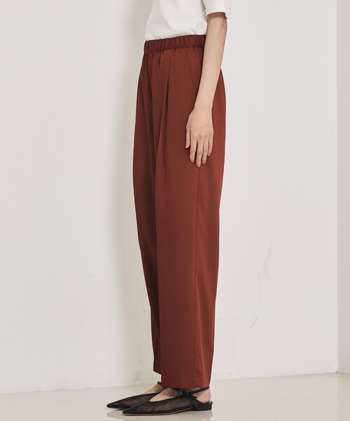 qualite（カリテ）の「【ウエストゴムで楽ちん×オシャレ】センタープレスカルゼイージーパンツ/オフィスカジュアル/夏服/秋服（その他パンツ・レディース・ブラウン/カーキ/ブラック・36/38/40/34）」の13枚目の写真