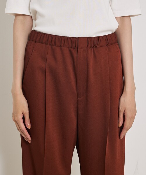 qualite（カリテ）の「【ウエストゴムで楽ちん×オシャレ】センタープレスカルゼイージーパンツ/オフィスカジュアル/夏服/秋服（その他パンツ・レディース・ブラウン/カーキ/ブラック・36/38/40/34）」の15枚目の写真