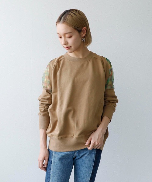Three Four Time(スリーフォータイム)の「カットオフ裏毛プルオーバーオリジナル(Tシャツ/カットソー・レディース・ブラック/キャメル・FREE)」の9枚目の写真
