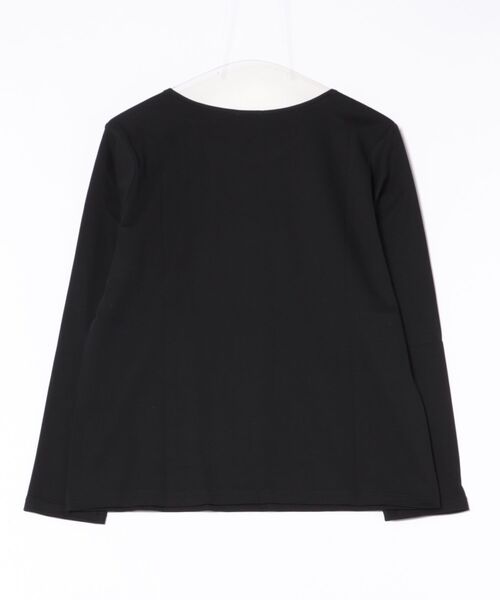 GLACIER lusso（グラシアルッソ）の「ノンステッチＶネックＴ（Tシャツ/カットソー・レディース・モカ/ホワイト/ブルーグリーン/ブラック・S/M/LL/L）」の10枚目の写真