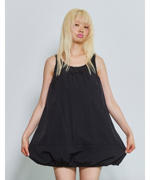 Little sunny bite(リトルサニーバイト)の「nylon mini dress(ワンピース・レディース・ホワイト/イエロー/ブラック・MEDIUM/SMALL)」の2枚目の写真