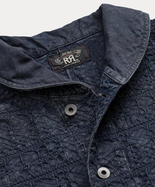 インディゴ ジャカード デック オーバーシャツ（シャツ/ブラウス