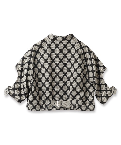 mintdesigns(ミントデザインズ)の「MIX CHECK LITTLE JACKET(ブルゾン・レディース・ホワイト/ブラック・ONESIZE)」の8枚目の写真