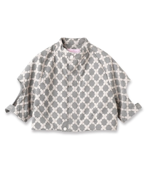 mintdesigns(ミントデザインズ)の「MIX CHECK LITTLE JACKET(ブルゾン・レディース・ホワイト/ブラック・ONESIZE)」の9枚目の写真