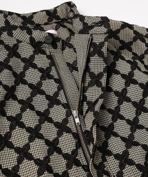 mintdesigns(ミントデザインズ)の「MIX CHECK LITTLE JACKET(ブルゾン・レディース・ホワイト/ブラック・ONESIZE)」の12枚目の写真
