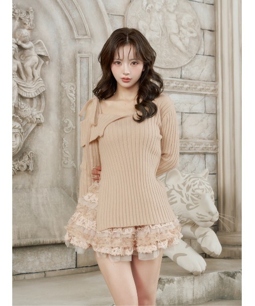 ランダムフリルニットセットアップ（セットアップ）｜Darich