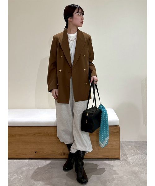 金釦ダブルブレストロングブレザー（テーラードジャケット）｜Mila