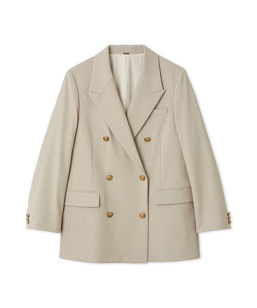 金釦ダブルブレストロングブレザー（テーラードジャケット）｜Mila