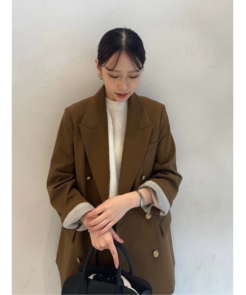 金釦ダブルブレストロングブレザー（テーラードジャケット