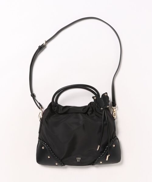 LANVIN en Bleu(ランバンオンブルー)の「バタフライツイスト 2WAYハンドバッグ(ハンドバッグ・レディース・ブラック/ダークパープル/グリーン・FREE)」の1枚目の写真