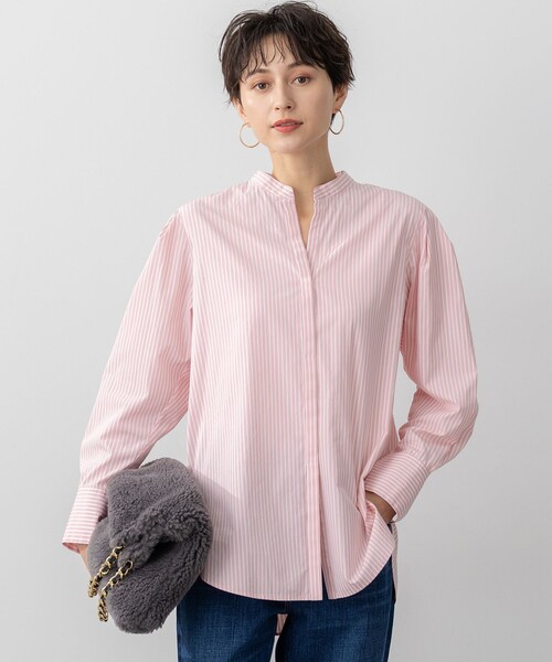 23区 S(ニジュウサンクチイサイサイズ)の「CANCLINI デザイン シャツ(シャツ/ブラウス・レディース・ブラウン系1/ホワイト系/ブルー系1/ピンク系1・32)」の4枚目の写真