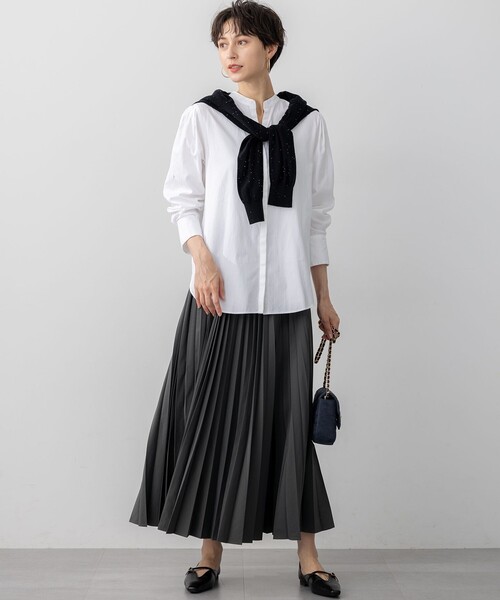 23区 S(ニジュウサンクチイサイサイズ)の「CANCLINI デザイン シャツ(シャツ/ブラウス・レディース・ブラウン系1/ホワイト系/ブルー系1/ピンク系1・32)」の8枚目の写真